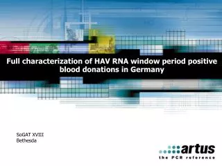 Full characterization of HAV RNA window period positive blood donations in Germany