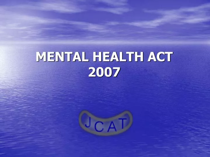 mental health act 2007