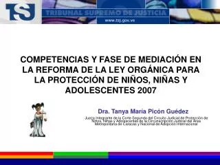 Dra. Tanya María Picón Guédez