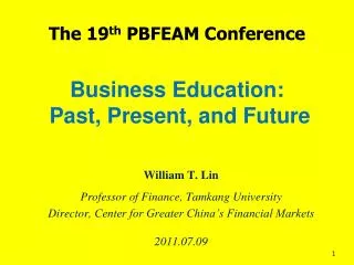 Business Education: Past, Present, and Future