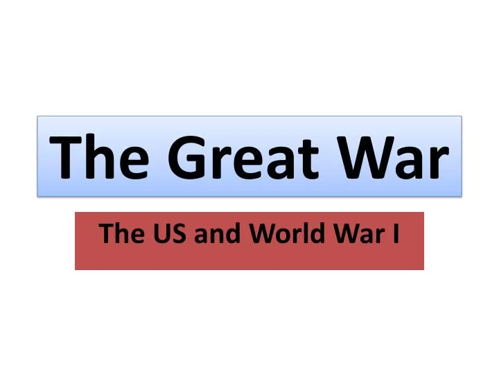 the great war
