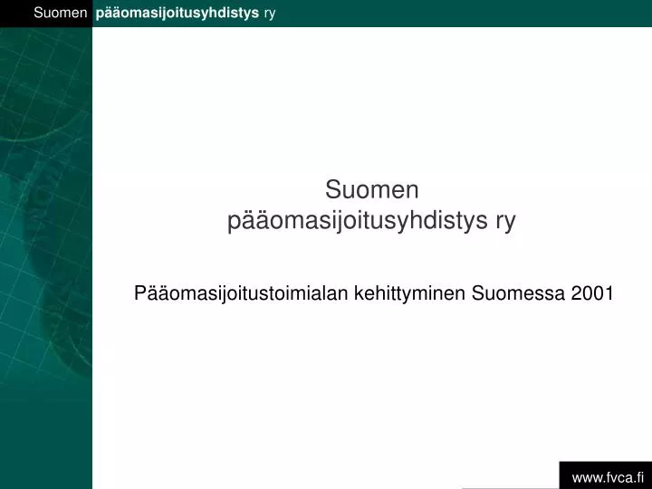suomen p omasijoitusyhdistys ry