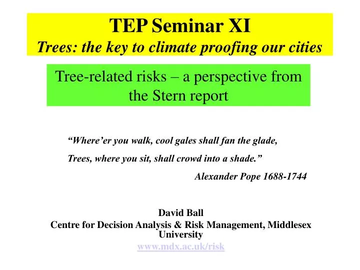tep seminar xi trees the key to climate proofing our cities