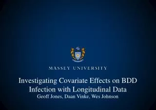 Investigating Covariate Effects on BDD Infection with Longitudinal Data