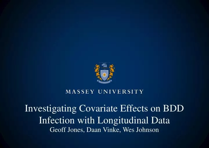 investigating covariate effects on bdd infection with longitudinal data