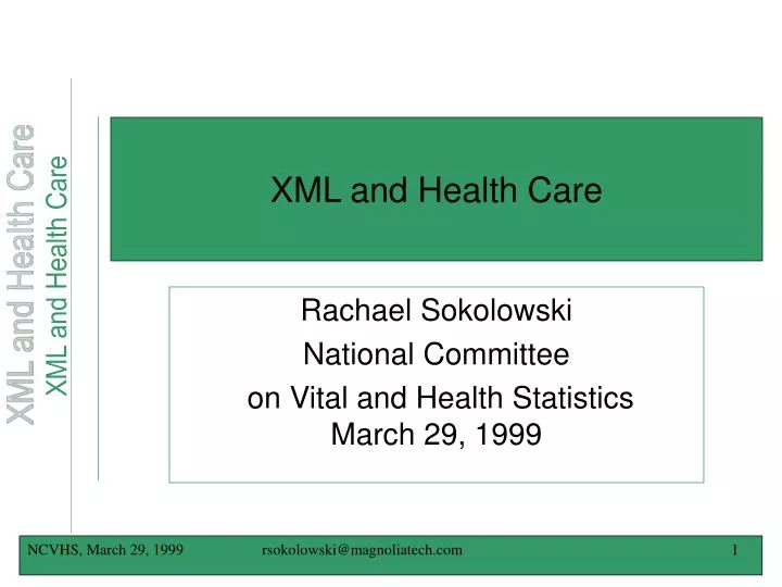 xml and health care