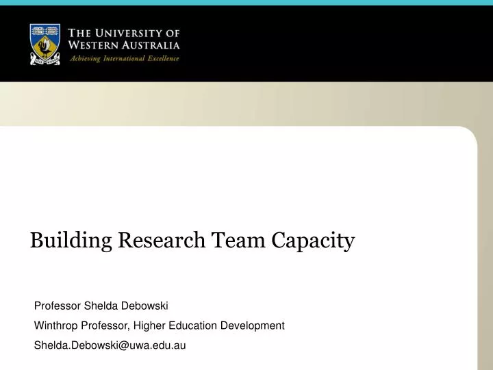 building research team capacity