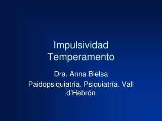 impulsividad temperamento