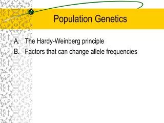 Population Genetics