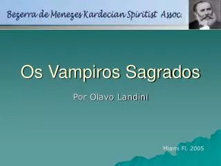 os vampiros sagrados