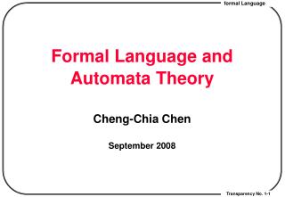 Formal Language and Automata Theory