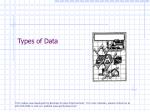 Types of Data - slide 1