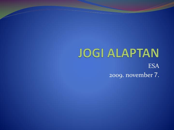 jogi alaptan