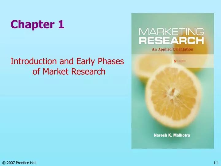 chapter 1 introduction and early phases of market research