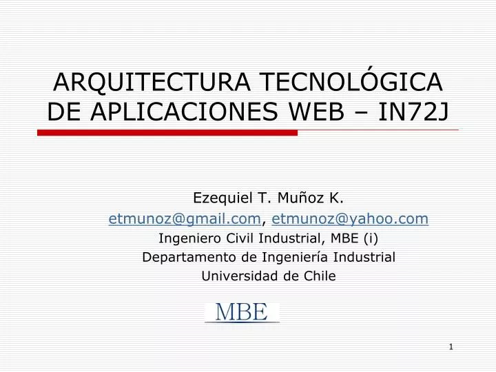 arquitectura tecnol gica de aplicaciones web in72j