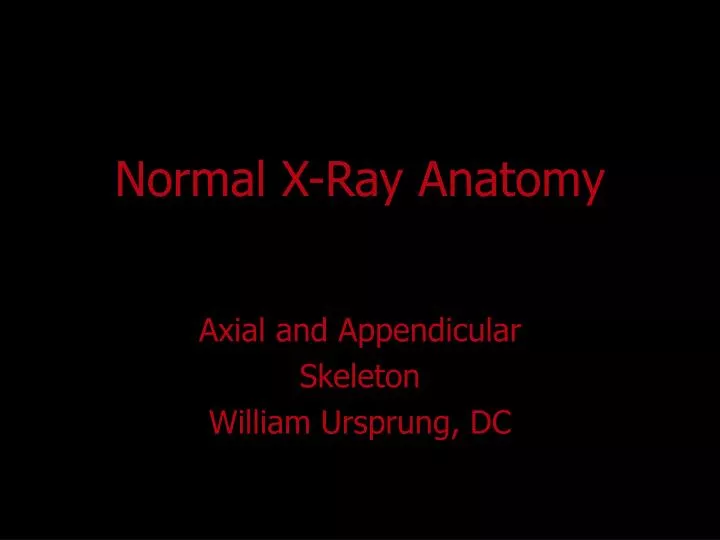 normal x ray anatomy