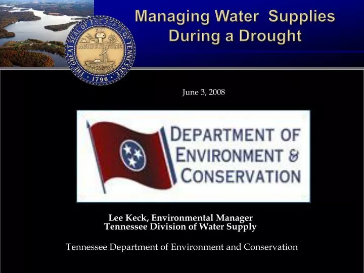 managing water supplies during a drought