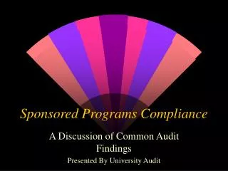 Sponsored Programs Compliance