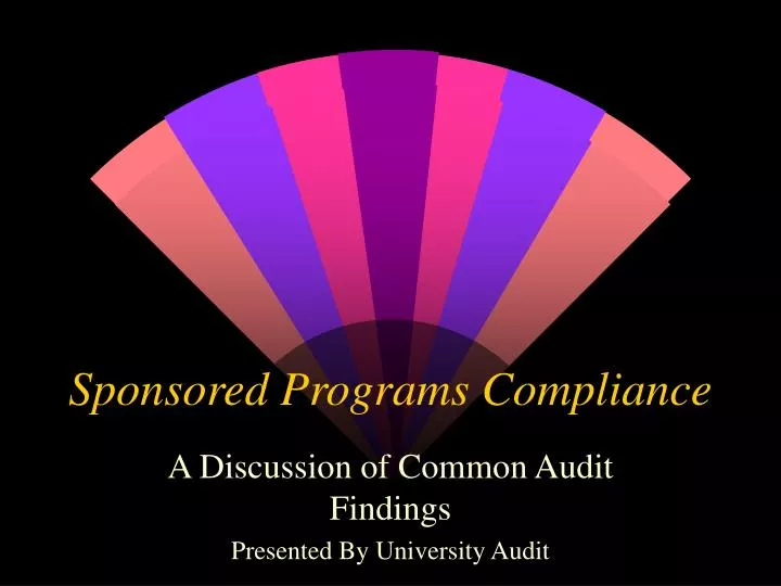 sponsored programs compliance