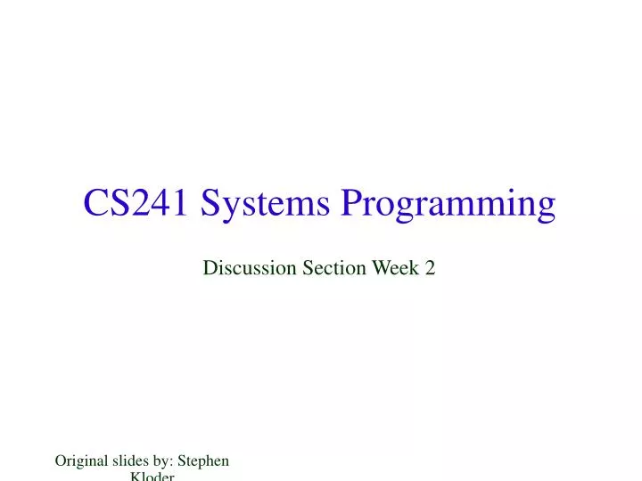 cs241 systems programming