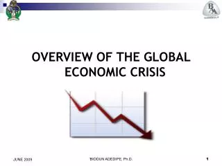 OVERVIEW OF THE GLOBAL ECONOMIC CRISIS