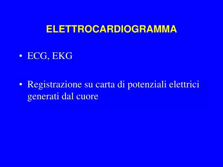 elettrocardiogramma