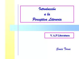 introducci n a la perceptiva literaria