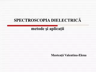 spectroscopi a dielectric metode i aplica ii