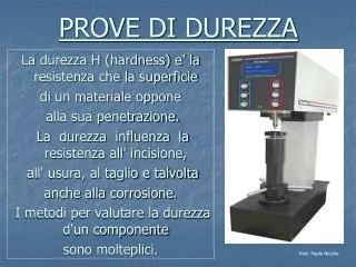 prove di durezza