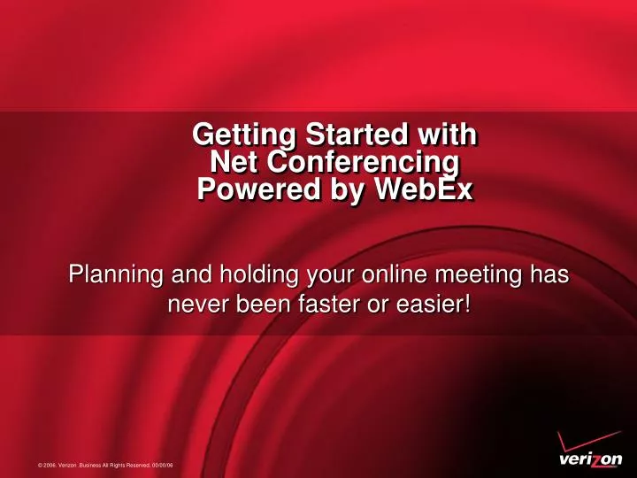 getting started with net conferencing powered by webex