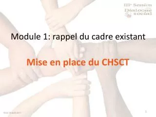 module 1 rappel du cadre existant