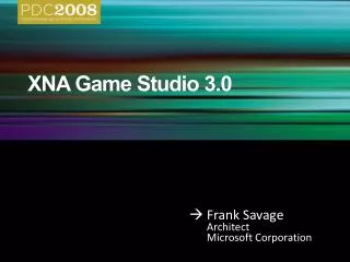 XNA Game Studio 3.0