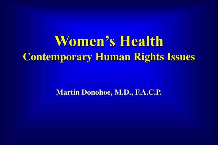 women s health contemporary human rights issues