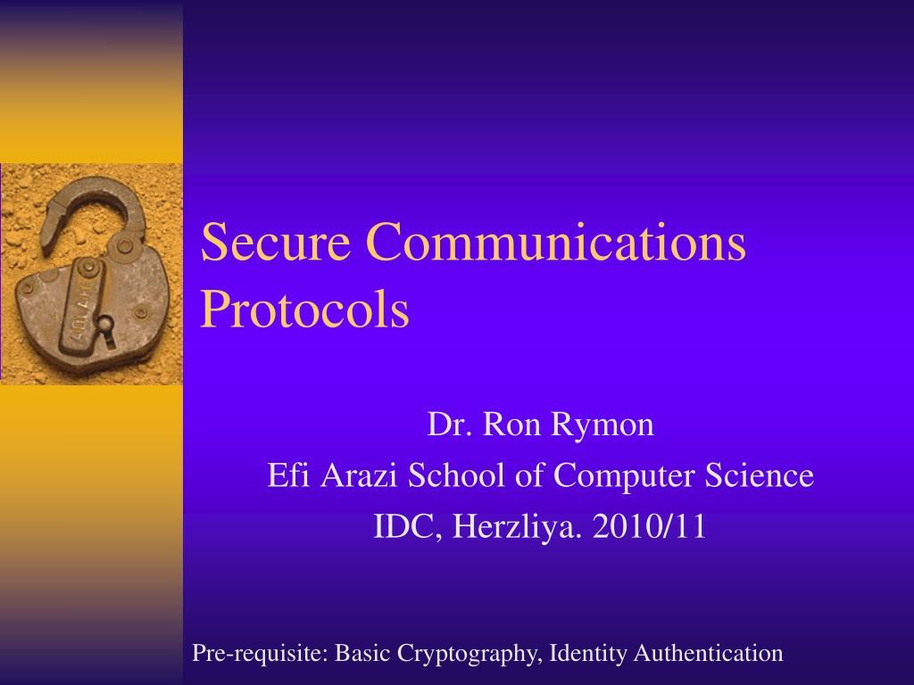 PPT - Secure Communications Protocols PowerPoint Presentation, free ...