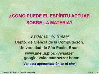 como puede el esp ritu actuar sobre la materia