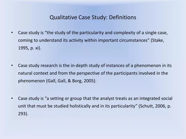 qualitative case study definitions