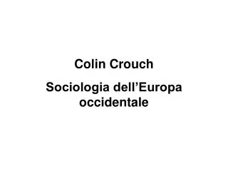 colin crouch