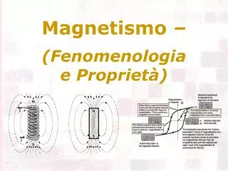 Magnetismo – (Fenomenologia e Proprietà)