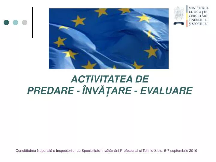 activitatea de predare nv are evaluare