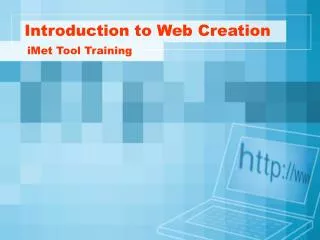 Introduction to Web Creation
