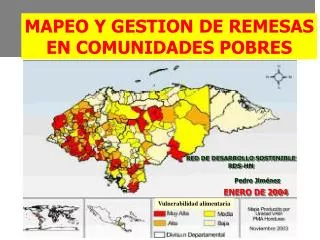 MAPEO Y GESTION DE REMESAS EN COMUNIDADES POBRES