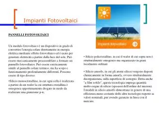 impianti fotovoltaici