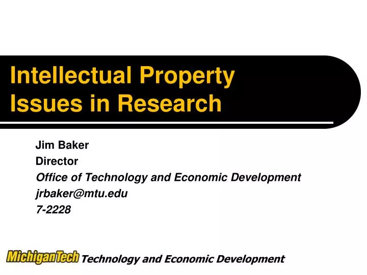 intellectual property issues in research