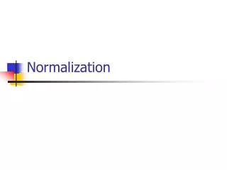 normalization