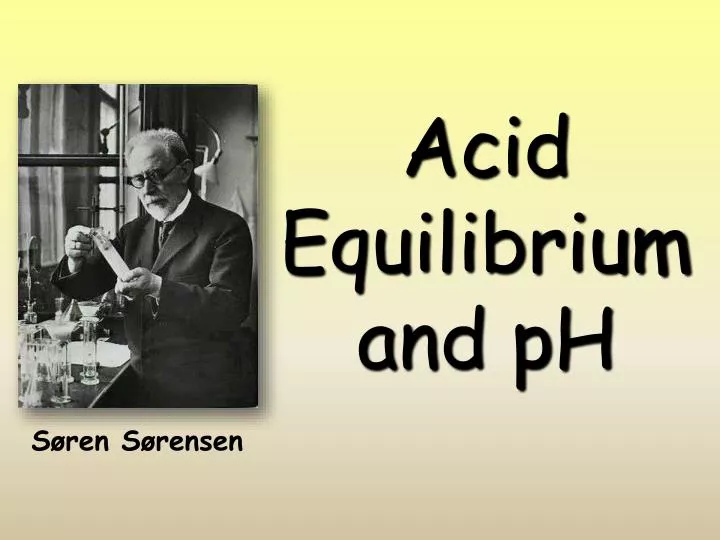 acid equilibrium and ph