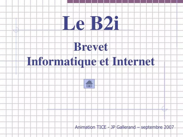 le b2i brevet informatique et internet
