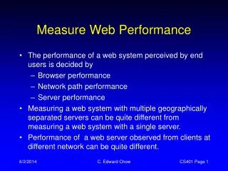 Measure Web Performance
