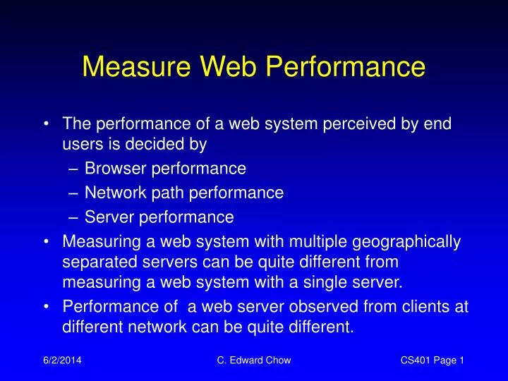 measure web performance