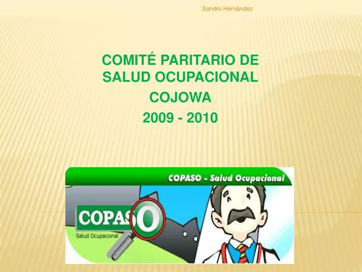 comit paritario de salud ocupacional cojowa 2009 2010