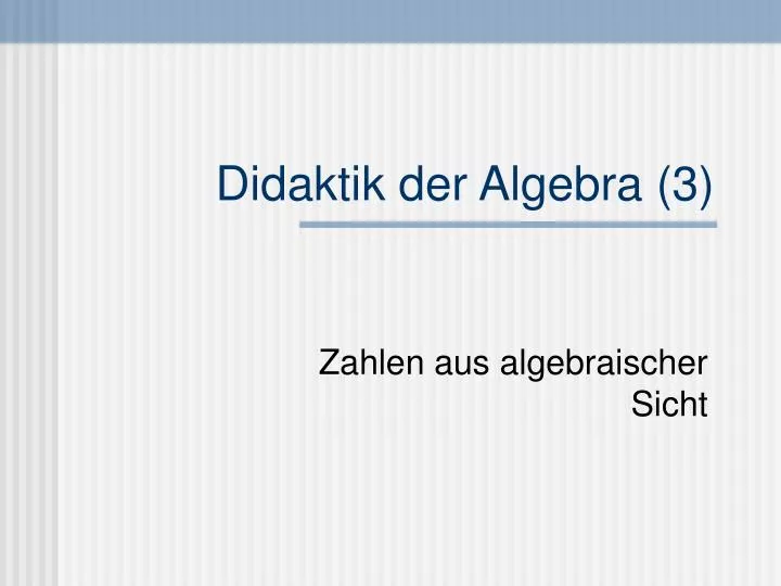 didaktik der algebra 3